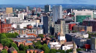 Manchester, İngiltere 'deki HM Cezaevi' nin hava görüntüsü. 