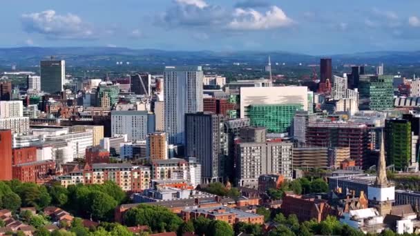 Manchester Ngiltere Deki Cezaevi Nin Hava Görüntüsü — Stok video