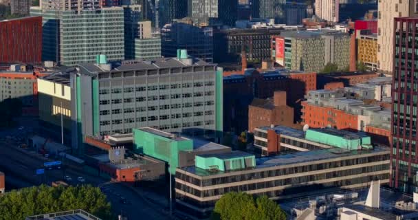 Vista Del Centro Manchester Reino Unido — Vídeos de Stock