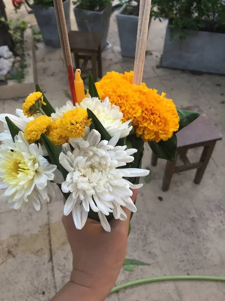 Święte Kwiaty Jest Pięknie Wykonane — Zdjęcie stockowe