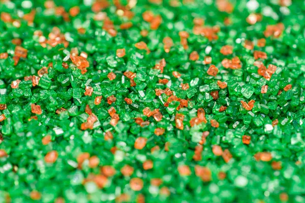 Close Green Red Sugar Crystals — Stock Photo, Image