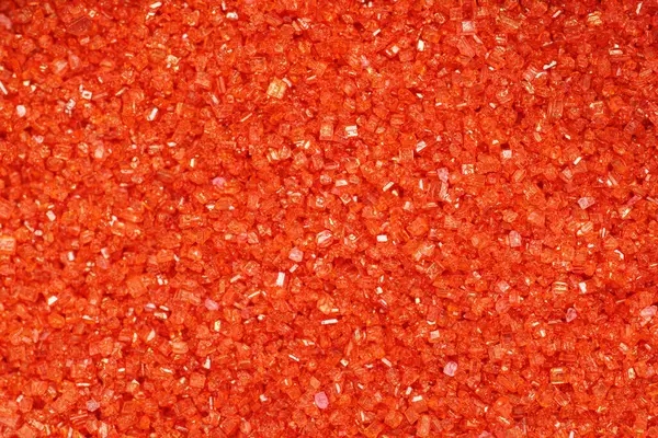 Close Red Sugar Crystals — Stock Photo, Image