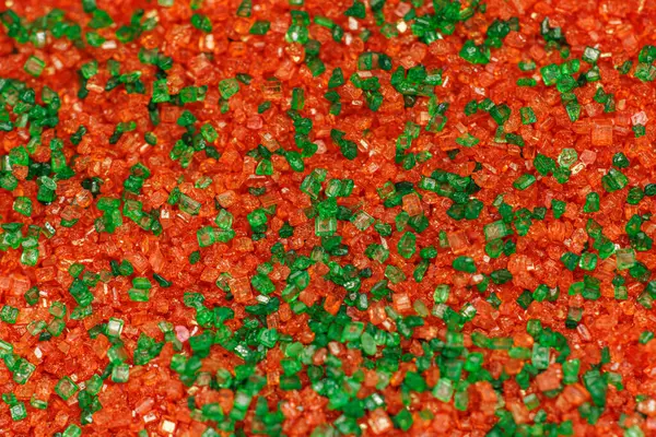 Close Green Red Sugar Crystals — Stock Photo, Image