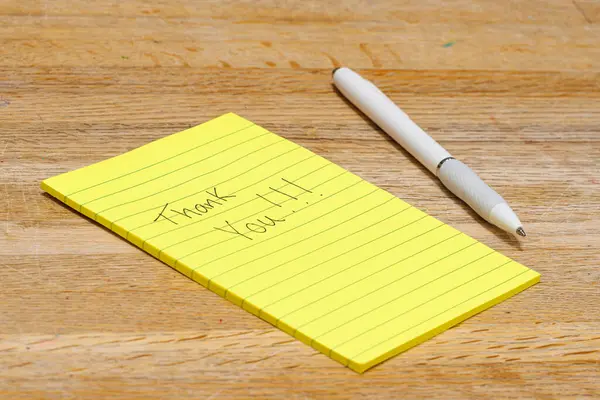 Stock image Handwritten Note Saying 