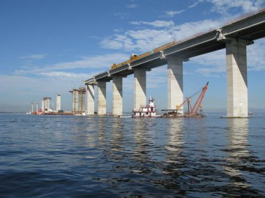 Construction site of the new building bridge 