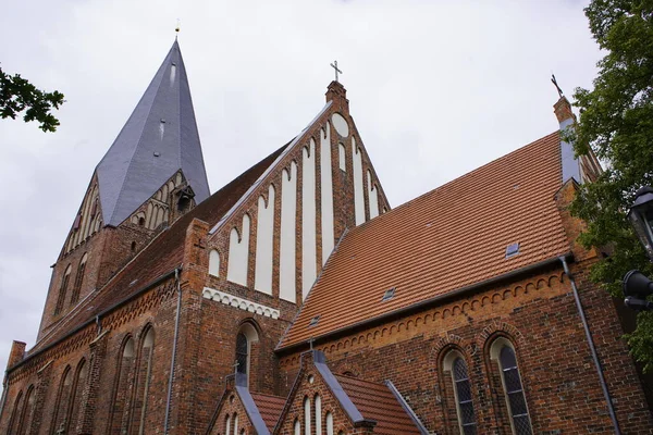 Nicolaikirche Rbel Een Gotische Parochiekerk Het Historische Centrum Van Rbel — Stockfoto