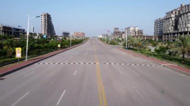 Geliştirme İşletme Bölgesi Ticari ana çift yol drone görüşü altında