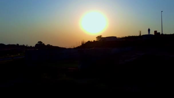 Cinematic Sunset Drone Cover Momen Indah — Stok Video
