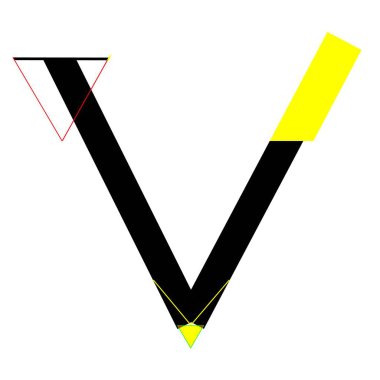 V işareti logosu, el şeklinde, sarı, turuncu ve siyah renkli V harfiyle markalaştırmak için idealdir. Bu görsel sembol kurumsal kimliği, zaferi ve çağdaş illüstrasyonu harmanlıyor.