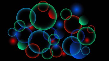 Modern soyut renkli bulanık dairesel bokeh ışık arkaplanı