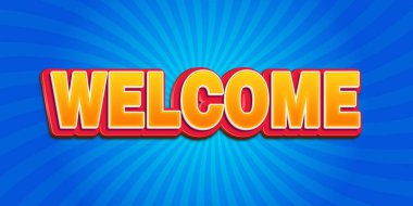 Hoş geldiniz metin logosu yaratıcı şirket simgesi tasarımı şablonu modern arkaplan