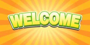 Hoş geldiniz metin logosu yaratıcı şirket simgesi tasarımı şablonu modern arkaplan