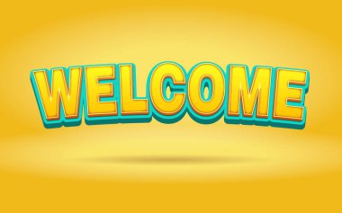 Hoş geldiniz metin logosu yaratıcı şirket simgesi tasarımı şablonu modern arkaplan