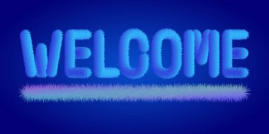 Hoş geldiniz metin logosu yaratıcı şirket simgesi tasarımı şablonu modern arkaplan