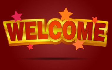 Hoş geldiniz metin logosu yaratıcı şirket simgesi tasarımı şablonu modern arkaplan