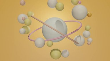 Soyut toplar ve bilezik animasyonu