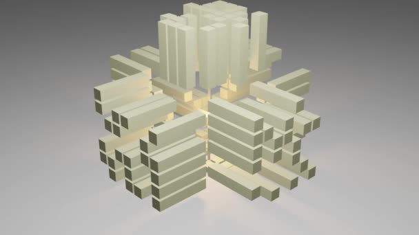 Animation Abstraite Cubes Lumineux — Video