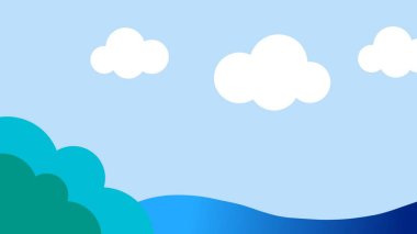 Mavi bulutlar gökyüzünde