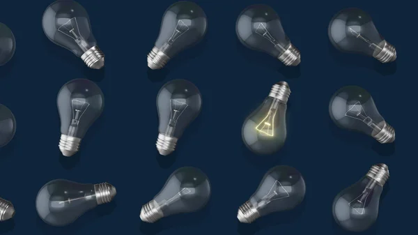Idea Concept Features Light Bulbs — Stock Photo, Image