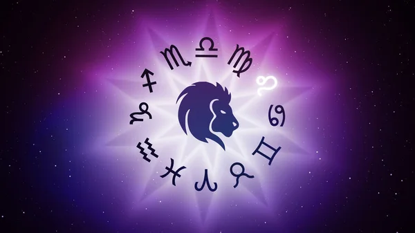 Leo Zodiaku Horoskop Astrologia — Zdjęcie stockowe