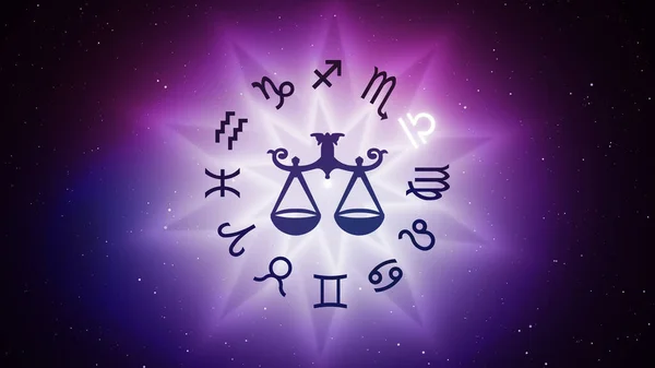 Horóscopo Del Zodiaco Libra Signo Astrológico — Foto de Stock