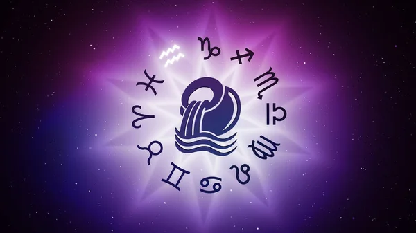 Znak Zodiaku Wodnik Horoskop Astrologia — Zdjęcie stockowe