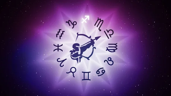 Sagitario Horóscopo Zodíaco Signo Astrológico —  Fotos de Stock