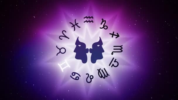 Gemini Zodiac Horoscope Astrology Sign — Stock Video