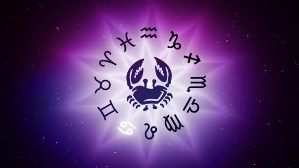 Zodiak Tanda Kanker Dalam Astrologi — Stok Video