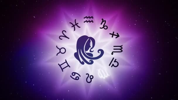 Signo Del Zodíaco Virgo Astrología — Vídeo de stock