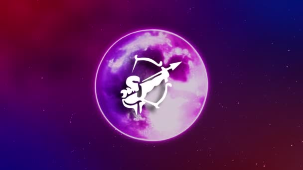 宇宙的背景を持つリブラの星座 — ストック動画
