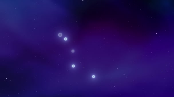 Sternbild Waage Mit Kosmischem Hintergrund — Stockvideo