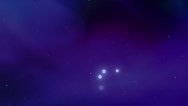 具有宇宙背景的天秤座星座标志 — 图库视频影像