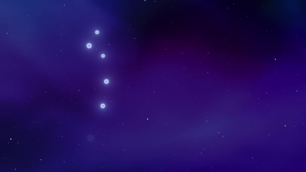 具有宇宙背景的天秤座星座标志 — 图库视频影像