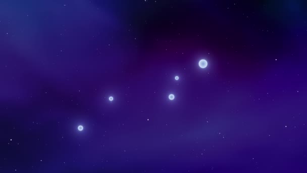 宇宙的背景を持つリブラの星座 — ストック動画