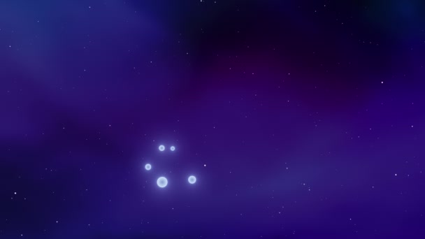 Constellation Sign Libra Cosmic Background — Stock Video