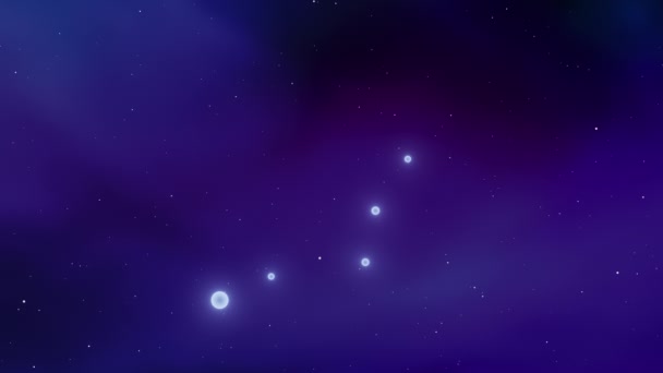 具有宇宙背景的处女座星座 — 图库视频影像
