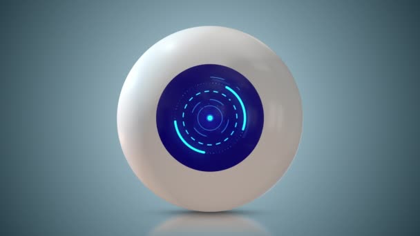 未来概念上的高科技机器人眼 — 图库视频影像