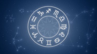 Burç dairesi astroloji ve burç konsepti içinde burç işaretleri