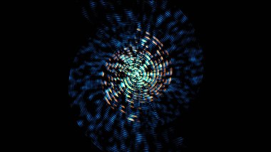 Çizgileri spiral ya da pervane olarak olan soyut çember