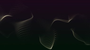 Soyut teknolojilerle noktalı dalga arkaplanı