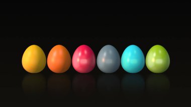 Renkli yumurtalar Paskalya Pazar teması