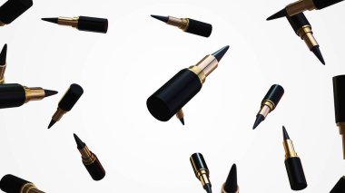 Siyah kajal çubuk güzellik patlaması konsepti