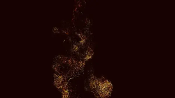 Abstract digital wave particle flow