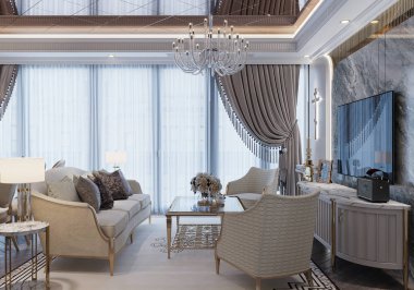 3D Salonunuzu Yükseltmek Muhteşem Dekorasyon ve Lüks Mobilyalar