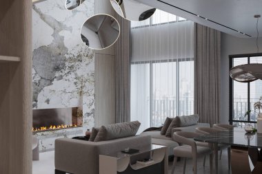 Lüks Oturma Odası Kanepe ateşiyle Görkemli Alan Oluşturma Rehberi