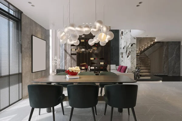 Décoration Table Manger Smart Living Design Intérieur Pour Une Maison — Photo