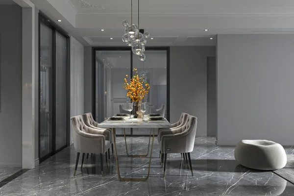Classic Contemporary Explorando Estilos Design Interiores Para Sua Sala Jantar — Fotografia de Stock