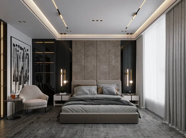 Massimizzazione Dello Spazio Creative Bedroom Furniture Solutions — Foto Stock