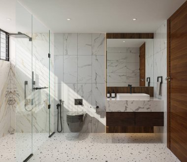 iç tasarım modern banyo